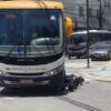 Acidente entre ônibus da Viação Progresso e moto é registrado nesta sexta