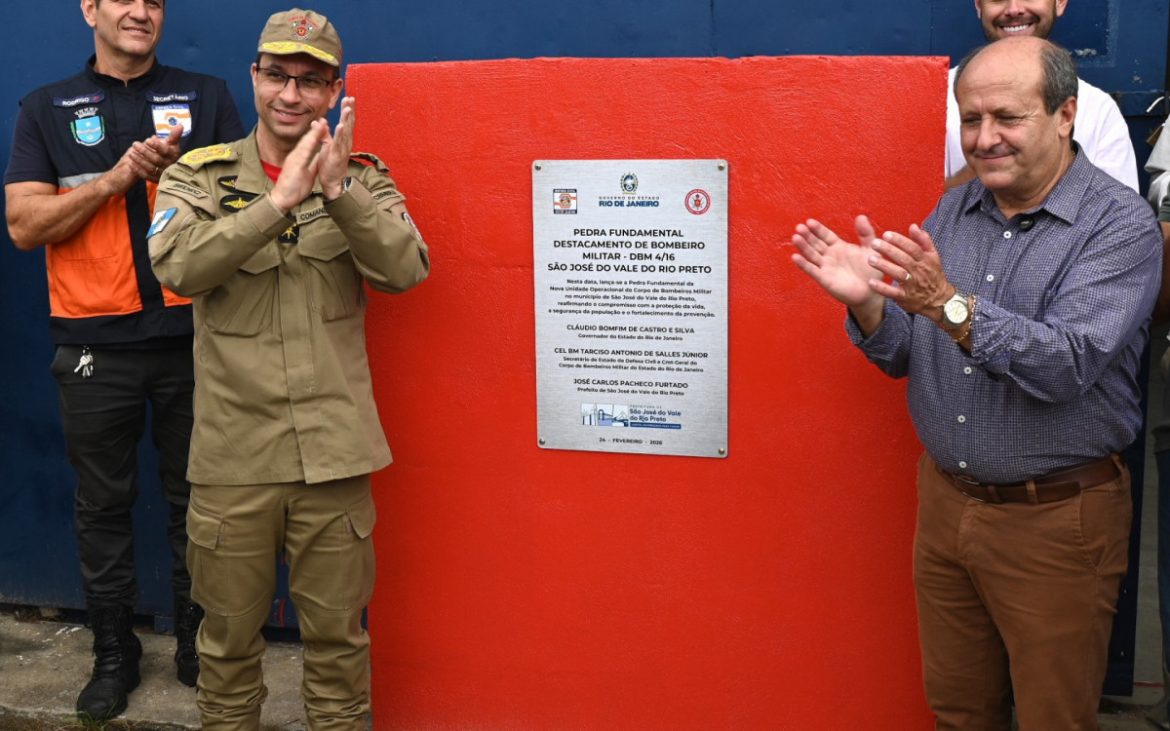 Pedra fundamental do destacamento do Corpo de Bombeiros é lançada em São José